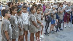 A principios de agosto en Rianxo tambin hubo una andaina solidaria de Sogaps en la que participaron los nios del programa Vacacins en Paz.