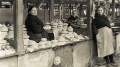 Feria de quesos en la Galicia de principios del siglo XX