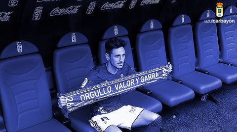 David Costas en su presentaci�n con el Real Oviedo