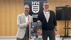 Jos� Luis Rodr�guez, de Os de Algures, e o concelleiro Demetrio G�mez presentaron �Benito Soto volve do Al�n�