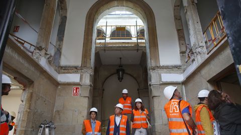 Visita a las obras de rehabilitacin de la Casa Consistorial de Pontevedra