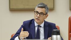 El ministro de Justicia, F�lix Bola�os, comparece este jueves en la Comisi�n Mixta de Seguridad Nacional del Congreso,