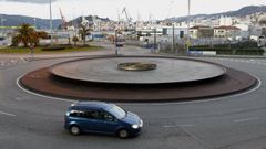 La rotonda de la paellera en Vigo en una imagen de archivo en el 2018.