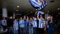 La afici�n recibi� al equipo en Alvedro