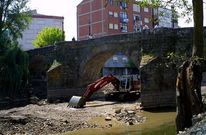 Imagen de archivo de las obras de acondicionamiento del paseo fluvial en su primera fase.