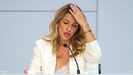 La vicepresidenta segunda del Gobierno y ministra de Trabajo y Economa Social, Yolanda Daz, atiende a los medios de comunicacin durante la Cumbre de la ONU.