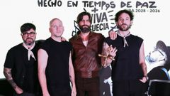 Los integrantes del grupo Viva Suecia: Jess Fabric (izquierda) y a continuaci�n Fernando Campillo, Alberto Cant�a y Rafa Val