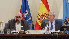 Efrn Castro y Jos Tom durante el ltimo pleno de la Deputacin de Lugo