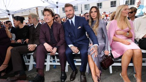 David Beckham, con Victoria, Tom Cruise y sus hijos en la inauguraci�n de su estrella en el Paseo de la Fama de Hollywood