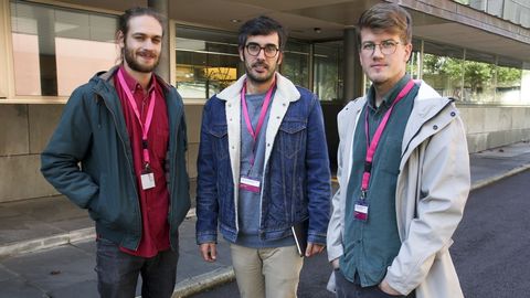 En la imagen, Iago Iglesias, Alejandro Pico y Roberto Regos, tres de los cinco socios que comandan ITFAB