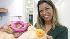 Raquel, con algunas joyitas de Suagongo
