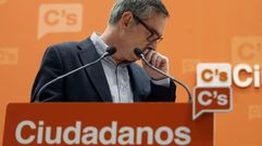El vicesecretario general de Ciudadanos, Jos� Manuel Villegas, durante una rueda de prensa