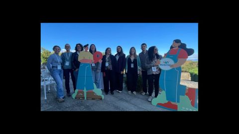 Equipo de Feuga con el equipo de coordinacin del proyecto europeo Rustik y la USC