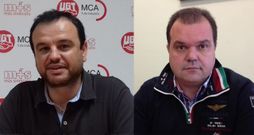 Jenaro Mart�nez, secretario general de MCA, y Jos� Luis Alperi, secretario general del SOMA