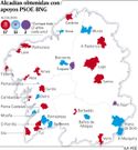 Alcald�as obtenidas con apoyos PSOE-BNG