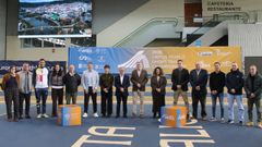 Los organizadores y los representantes de las instituciones colaboradoras en la presentaci�n del evento, que se celebr� en Expourense