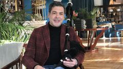 Hevia en un hotel de Roma, antes de los ensayos para el Concerto di Natale en el Vaticano, el pasado diciembre.