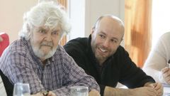 Beiras y Lu�s Villares, durante una reuni�n del Consello das Mareas el pasado abril