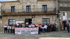 Protesta de los trabajadores del Concello de Allariz