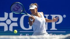 Jéssica Bouzas, durante su último partido, este lunes en el Abierto de Monterrey