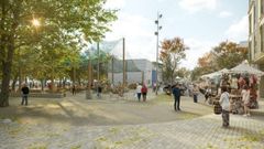 La calle Castelao ser� semipeatonal, y acoger� el mercadillo de los mi�rcoles que se extender� por un pasillo de los jardines y llegar� a la plaza Segundo Dur�n