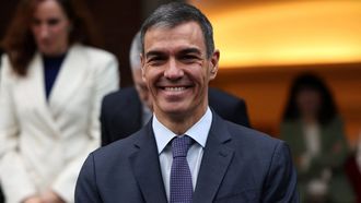 Pedro S�nchez, en el posado navide�o en la Moncloa.