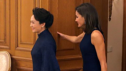 Recibimiento anoche en el palacio de la Zarzuela