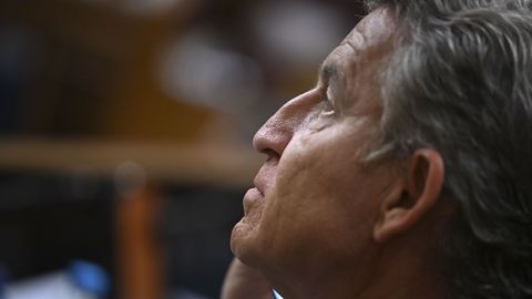 Alberto N��ez Feijoo, ayer, durante el pleno en el Congreso de los Diputados.