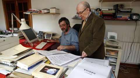 El m&uacute;sico y compositor Rogelio Groba en la fundaci&oacute;n que lleva su nombre en una imagen de archivo.