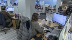 Funcionarios en el Rexistro Xeral de la Xunta (foto de archivo)