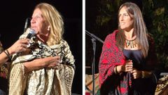 Mery Lugaro, con su mant�n de Manila, y Ana Leira, con un mant�n m�s sencillo, resultaron premiadas en la fiesta celebrada en el parque municipal
