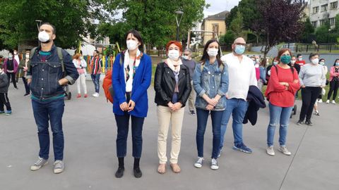 Representantes del BNG en la concentracin contra la violencia machista en Sarria