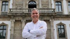 Rafa Dom�nguez, ganador de las elecciones en Pontevedra aunque no se prev� que sea alcalde, asegura que est� �encantado y feliz� con los resultados.