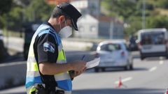 Imagen de archivo de un control de Polic�a Local en Ourense
