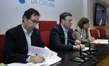 Antonio Leira, Valent�n Formoso y Goretti Sanmart�n presentaron el presupuesto provincial. 