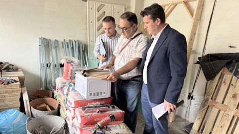 Treus y Romero visitaron el inmueble con el arquitecto municipal.