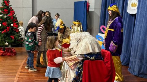Los monarcas en la Casa de Cultura de Sober