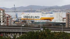 El Grande Tianjin, atracado en el Areal