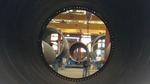 Instalaciones de Windar Renovables en Avils, en foto de archivo