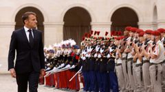 Macron, en un acto militar la pasada semana.