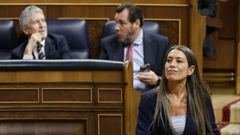 La portavoz de Junts en el Congreso, M�riam Nogueras, en la sesi�n plenaria de este jueves.