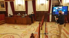 El presidente de la Asociaci�n de Vecinos de San Pablo-Catabois, Francisco Javier Moreno, intervino ante el pleno hace dos semanas para reclamar el incremento de la velocidad.