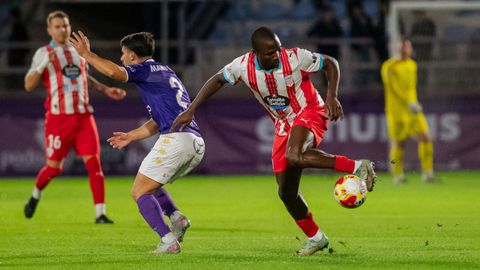 Nathaniel Nicholas, en la visita del Lugo al estadio del Guadalajara.