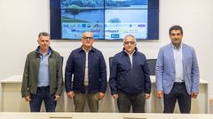 Alfredo Bea, Jos Manuel Baltar, Plcido lvarez y Gabriel Aln, en la presentacin del certamen