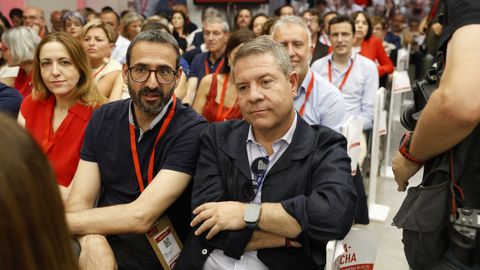 Emiliano García-Page durante la ejecutiva federal del PSOE.