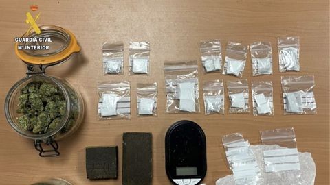 Droga incautada en los cacheos a los detenidos