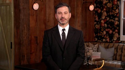 Jimmy Kimmel hablando en el concierto 'One World: Together at Home'