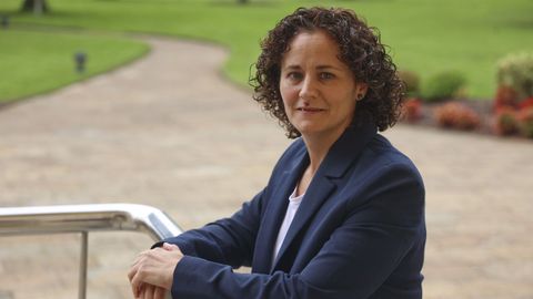 La seleccionadora en As Pontes, donde las suyas disputar�n el mi�rcoles uno de los dos amistosos ante Portugal.