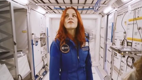 La astronauta espaola Sara Garca Alonso, en un reciente reportaje de televisin