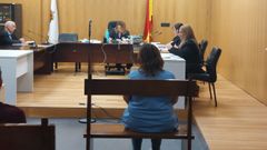 La acusada, durante el juicio en Ourense